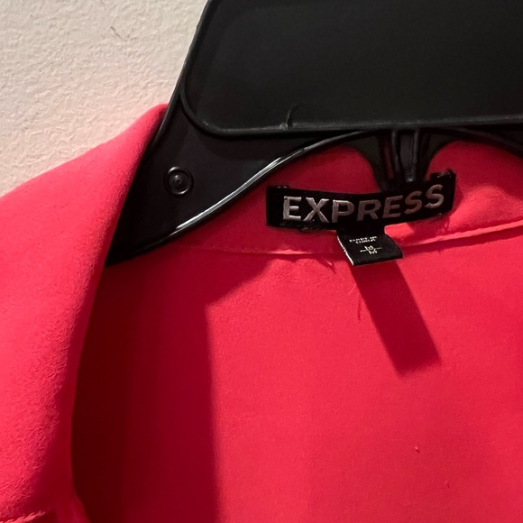 Express Button Down Shirt in Pink/Salmon - Picture 5 of 6